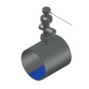 Diagram of LineVu on a gas pipeline with liquid contamination